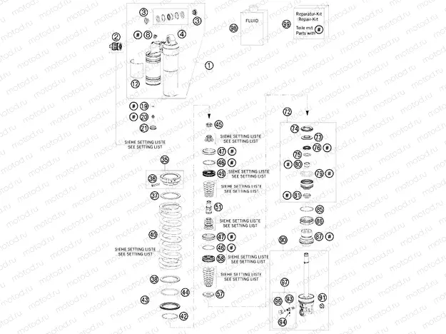 SHOCK ABSORBER DISASSEMBLED