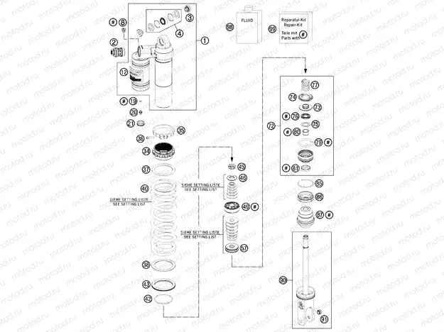 SHOCK ABSORBER DISASSEMBLED