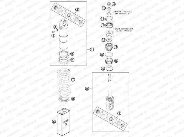 SHOCK ABSORBER DISASSEMBLED