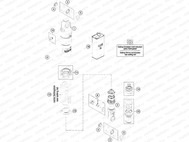 SHOCK ABSORBER DISASSEMBLED