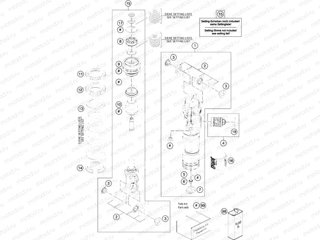 SHOCK ABSORBER DISASSEMBLED
