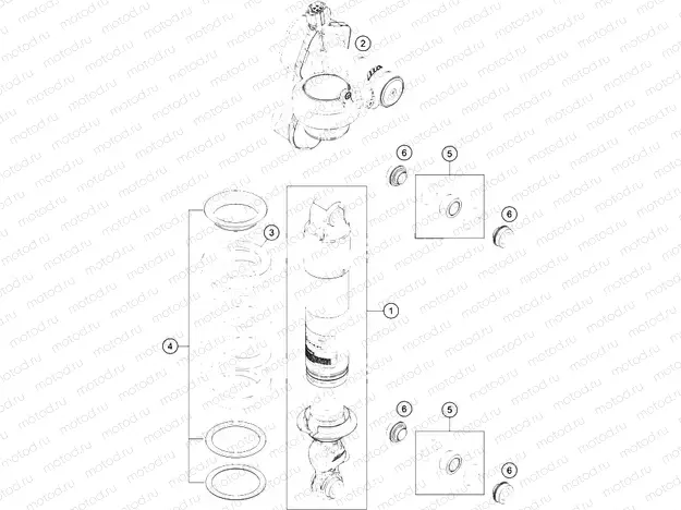SHOCK ABSORBER DISASSEMBLED