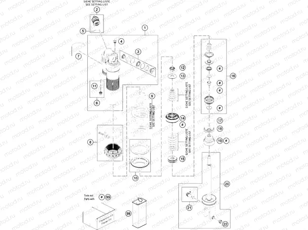 SHOCK ABSORBER DISASSEMBLED