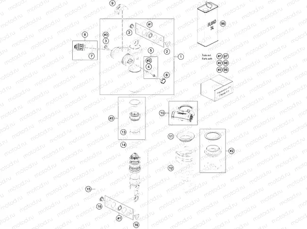 SHOCK ABSORBER DISASSEMBLED