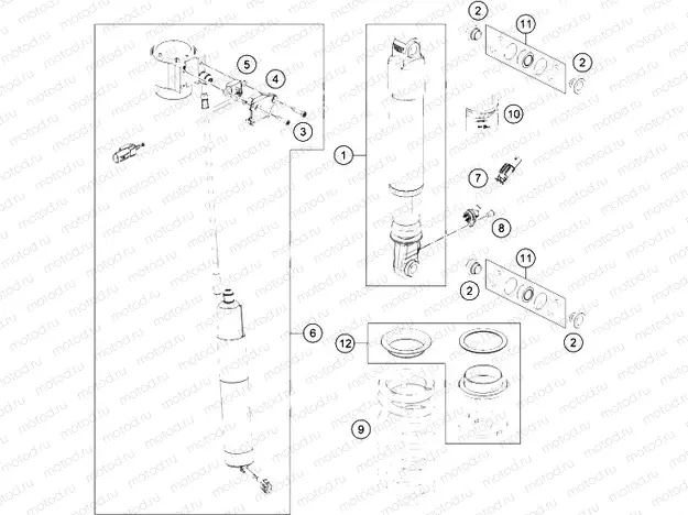SHOCK ABSORBER DISASSEMBLED