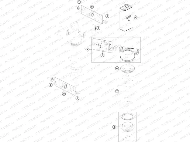 SHOCK ABSORBER DISASSEMBLED