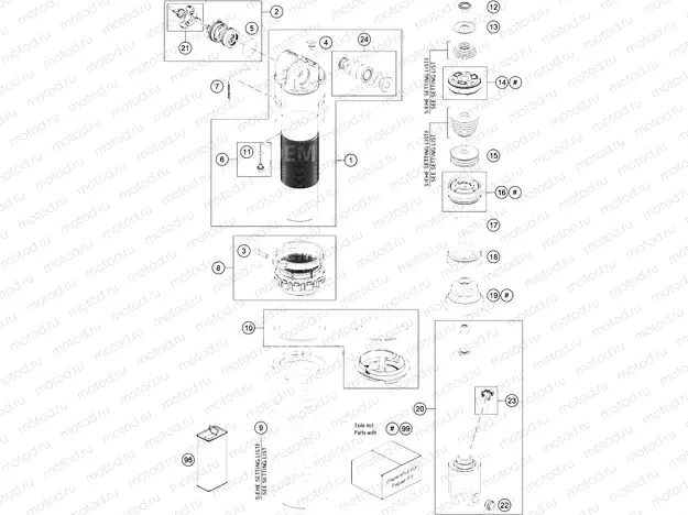 SHOCK ABSORBER DISASSEMBLED|Frame|04