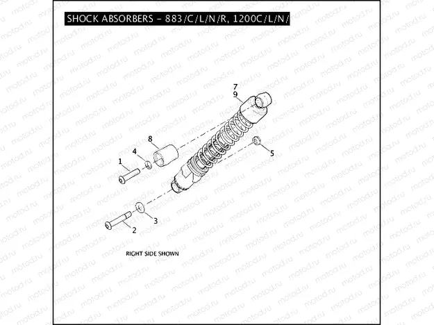 SHOCK ABSORBERS - 883/C/L/N/R, 1200C/L/N/R