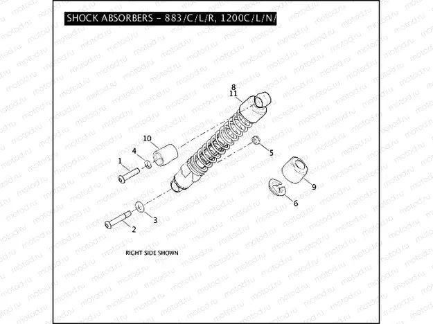 SHOCK ABSORBERS - 883/C/L/R, 1200C/L/N/R