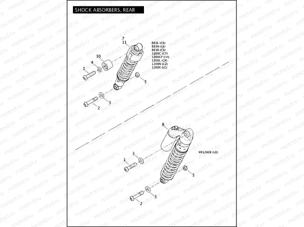SHOCK ABSORBERS, REAR