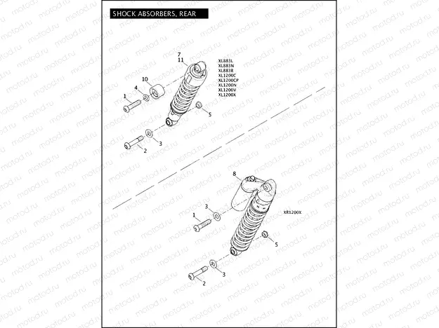 SHOCK ABSORBERS, REAR