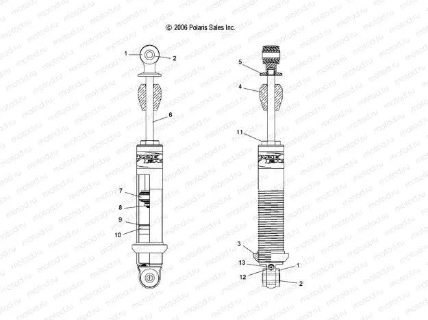 SHOCK | SHOCK, FRONT (7043259) - A07GP52AA/AB (49ATVSHOCKFRT7043259)