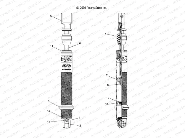 SHOCK | SHOCK, REAR (7043260) - A07GP52AA/AB (49ATVSHOCKRR7043260)