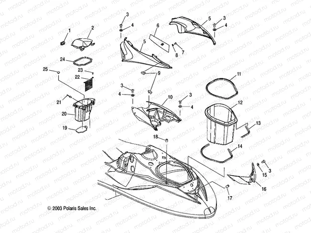 SHROUD and STORAGE - W045303CA/IA (4990539053A04) | SHROUD and STORAGE - W045303CA/IA (4990539053A04)
