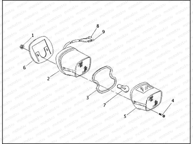 SIDECAR TAIL LAMP - TLE & RLE