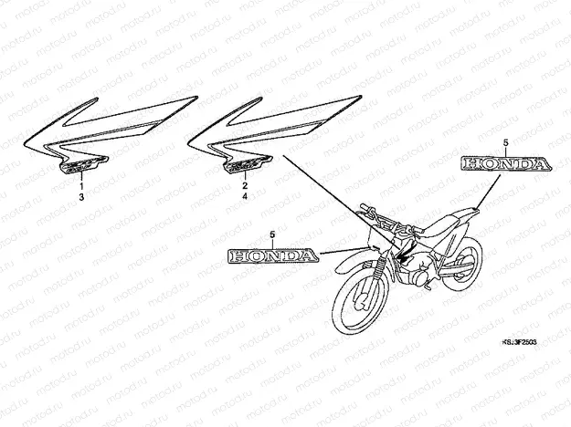 SIGN F-25-3 (CRF80F7 / CRF100F7)