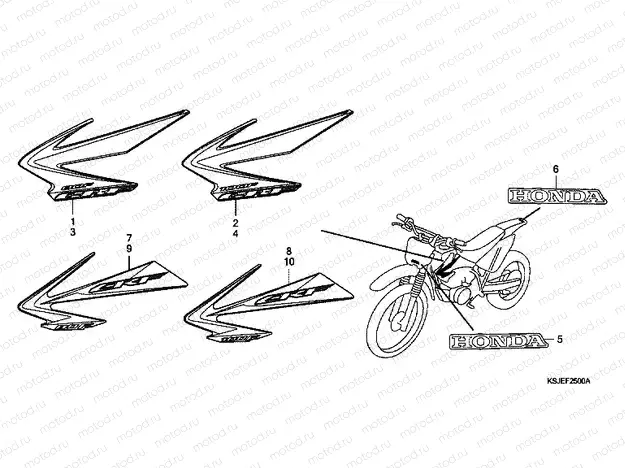 SIGN F-25 (CRF80F8.9 / CRF100F8.9, A)