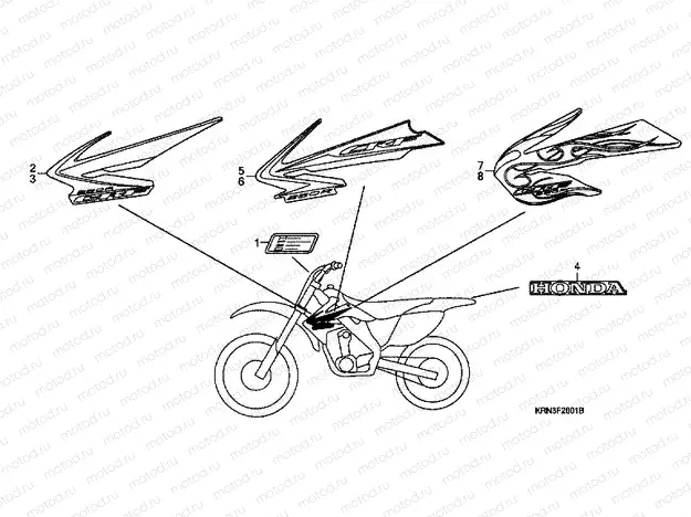SIGN F-26-1 (CRF250R8 / 9)