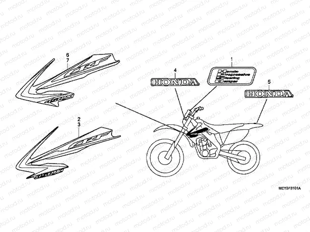 SIGN F-31-1 (CRF450X9, B, C, D)