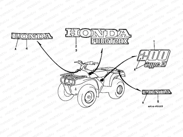 SIGN F-31-3 (TRX200D) (94 -96)