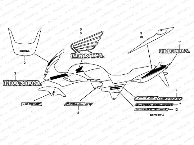 SIGN F-37-1 (CB1300S / CB1300SA)