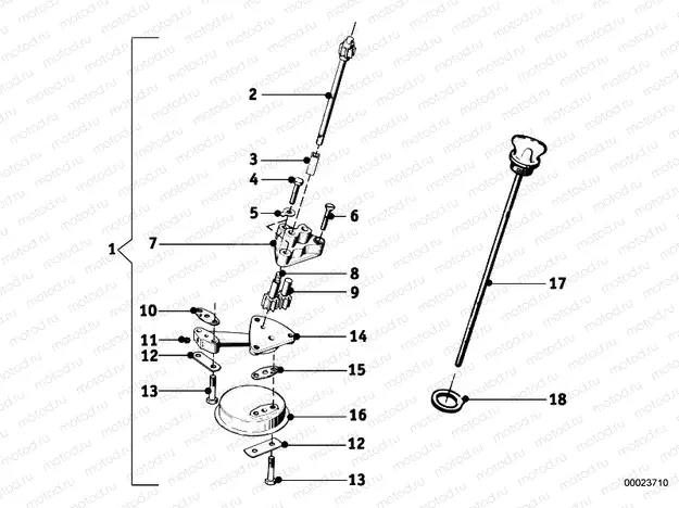 Single parts for oil pump