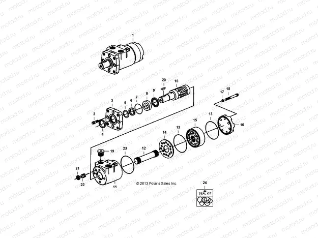 SNOW BLOWER | SNOW BLOWER, CHUTE ROTATOR MOTOR - D132M9JDJ-BLWR (49BRUTUSMOTORHYD2594)