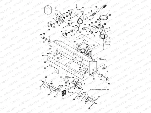 SNOW BLOWER | SNOW BLOWER, MAIN FRAME - D132M9JDJ-BLWR (49BRUTUSFRAME6757)