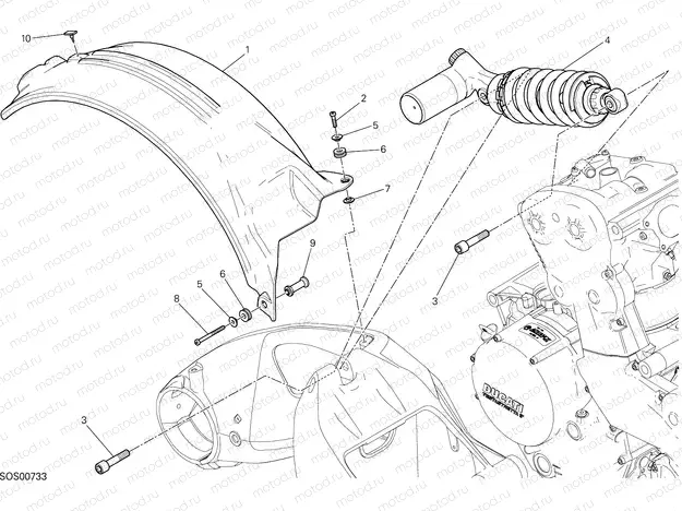 SOSPENSIONE POSTERIORE [MOD:M 1200S;XST:AUS]