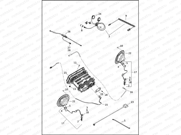 SOUND SYSTEM - FLHTK, FLHX, FLHXS AND FLHXST (1 OF 2)