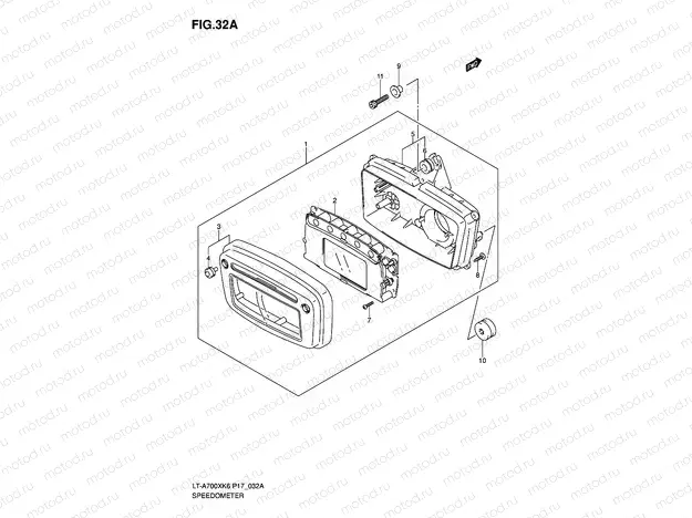 SPEEDOMETER (F.NO.5SAAP41A 67110001~)