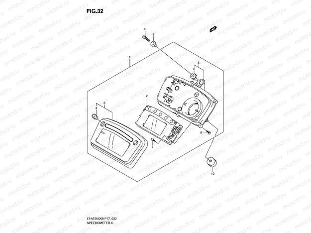 SPEEDOMETER (LT-A750XK8/XZK8/XK9/XZK9)