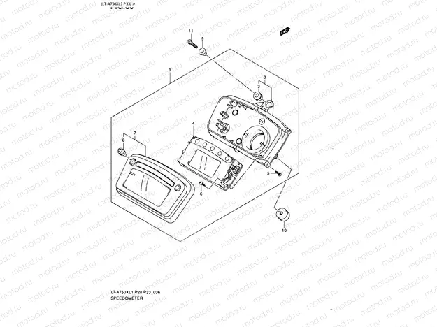 SPEEDOMETER (LT-A750XL1 P33)