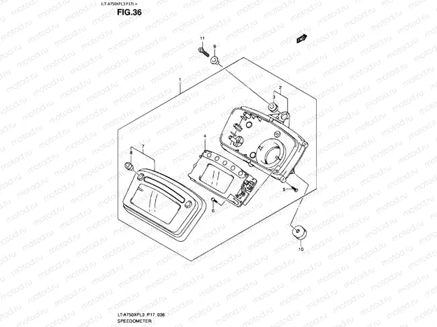 SPEEDOMETER (LT-A750XPL3 P17)