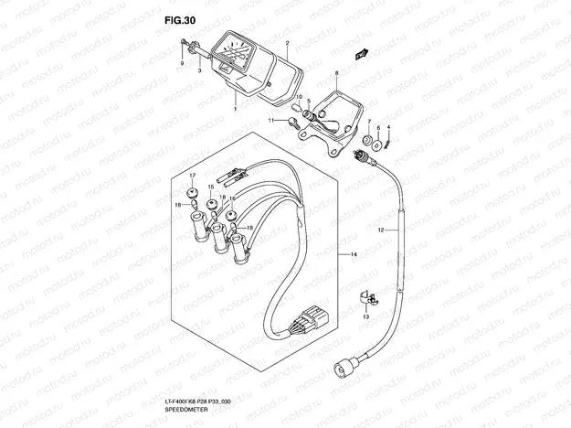 SPEEDOMETER (MODEL K8/K9)