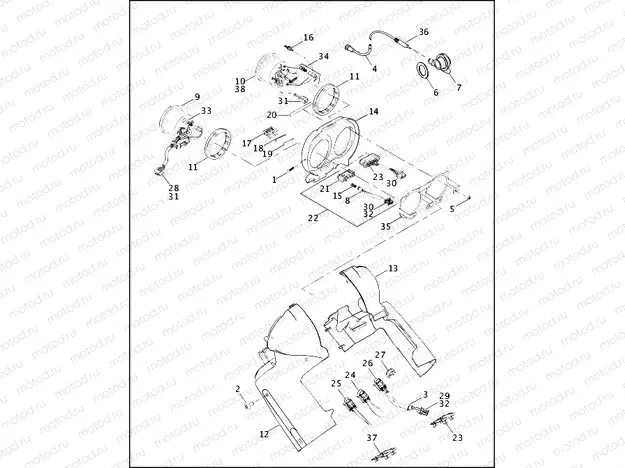 SPEEDOMETER & TACHOMETER - FLTR MODELS