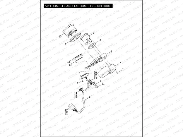 SPEEDOMETER & TACHOMETER - XR1200X