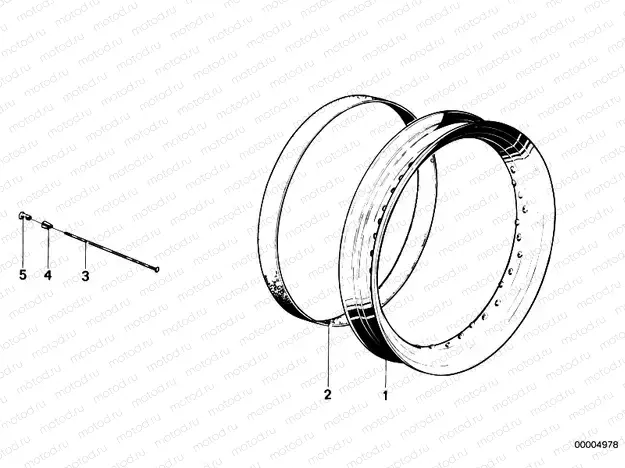 Spoke wheel rim/spoke