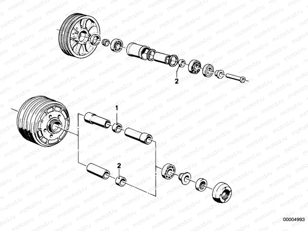 Spoke wheel-shim