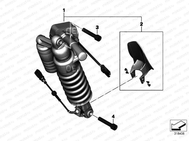 SPRING STRUT, ESA, REAR