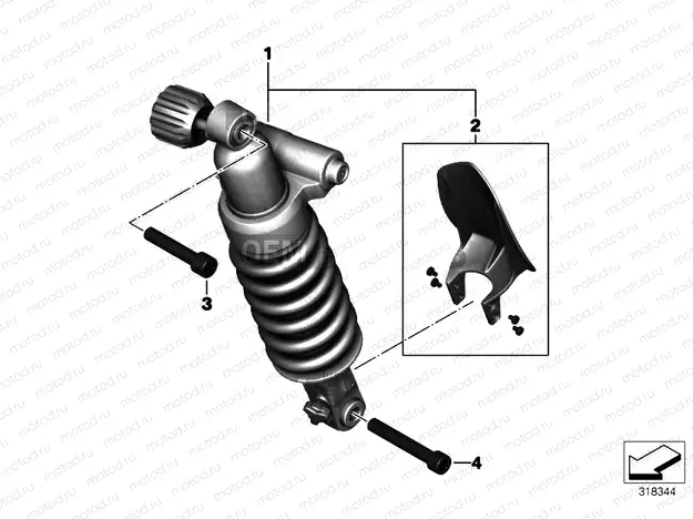 SPRING STRUT, REAR