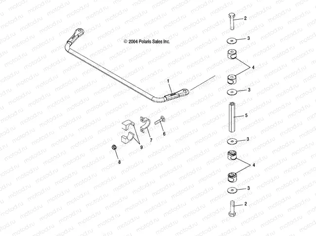 STABILIZER BAR | STABILIZER BAR, REAR - R05RD68AA/AB (4998269826C10)