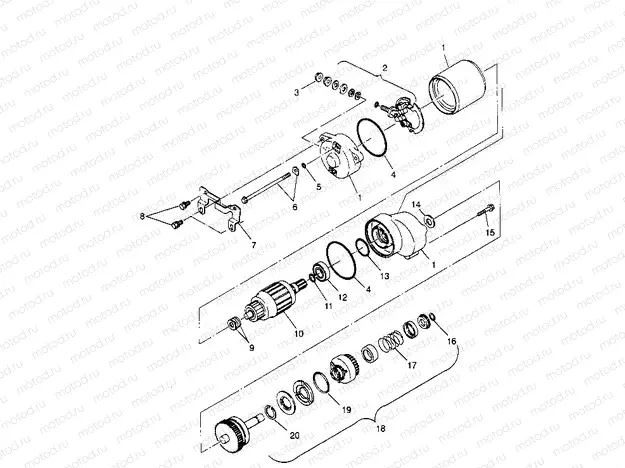 STARTING MOTOR  2X4 300 W957530 (4930053005C012) | STARTING MOTOR  2X4 300 W957530 (4930053005C012)