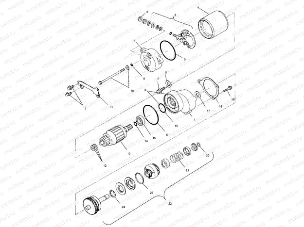 STARTING MOTOR - A00BG38CA (4954845484D010) | STARTING MOTOR - A00BG38CA (4954845484D010)