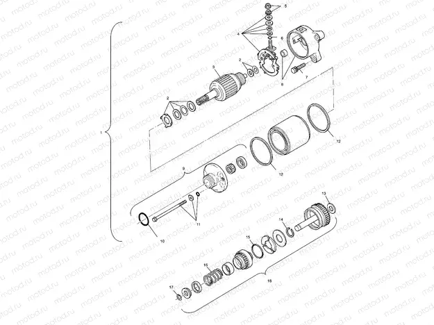 STARTING MOTOR - A01CH50EB (4964466446D014) | STARTING MOTOR - A01CH50EB (4964466446D014)