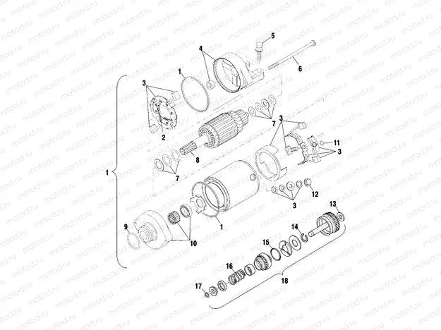 STARTING MOTOR - A01CK42AA (4964136413D004) | STARTING MOTOR - A01CK42AA (4964136413D004)