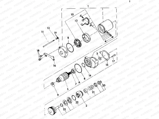 STARTING MOTOR ASSEMBLY 350 2X4 - Update (4919821982040A) | STARTING MOTOR ASSEMBLY 350 2X4 - Update (4919821982040A)