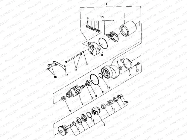 STARTING MOTOR ASSEMBLY 350 2X4 / W927539 (4922882288036A) | STARTING MOTOR ASSEMBLY 350 2X4 / W927539 (4922882288036A)