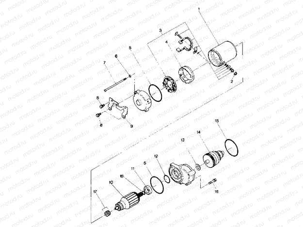 Starting Motor Assembly (4913491349035A) | Starting Motor Assembly (4913491349035A)