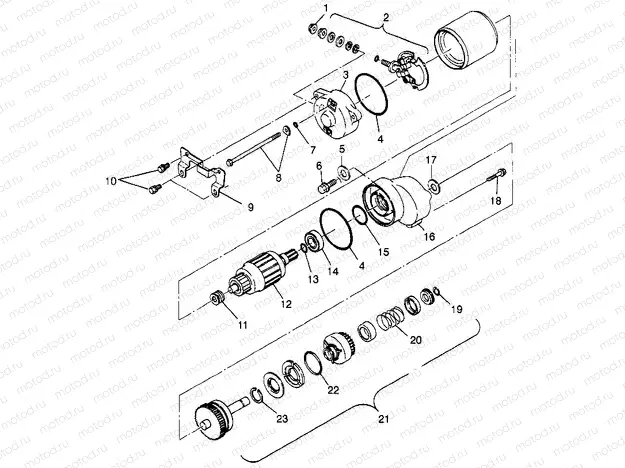STARTING MOTOR (BLAZER) Trail Blazer W97BA25C (4940124012D009) | STARTING MOTOR (BLAZER) Trail Blazer W97BA25C (4940124012D009)